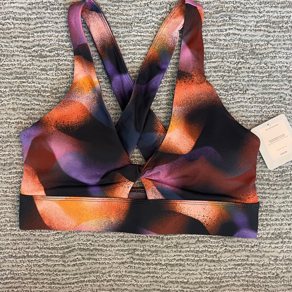 Fabletics Purple and Orange Sports Bra